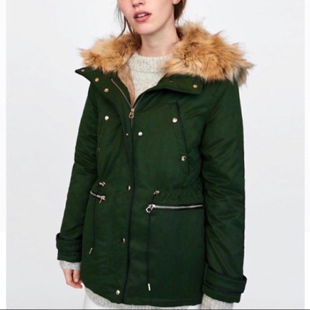 ✨3xHP✨Zara TRF HOODED PARKA ✨